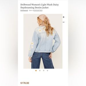 Driftwood Women's Light Wash Daisy Daydreaming Denim Jacket
